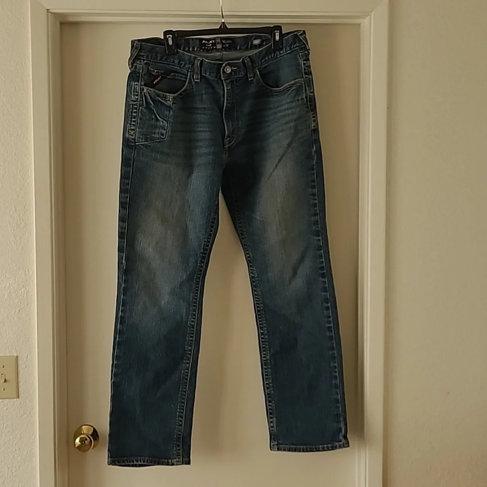 Mens Ariat Rebar M4 Relaxed Bootcut Jeans - Picture 3 of 4